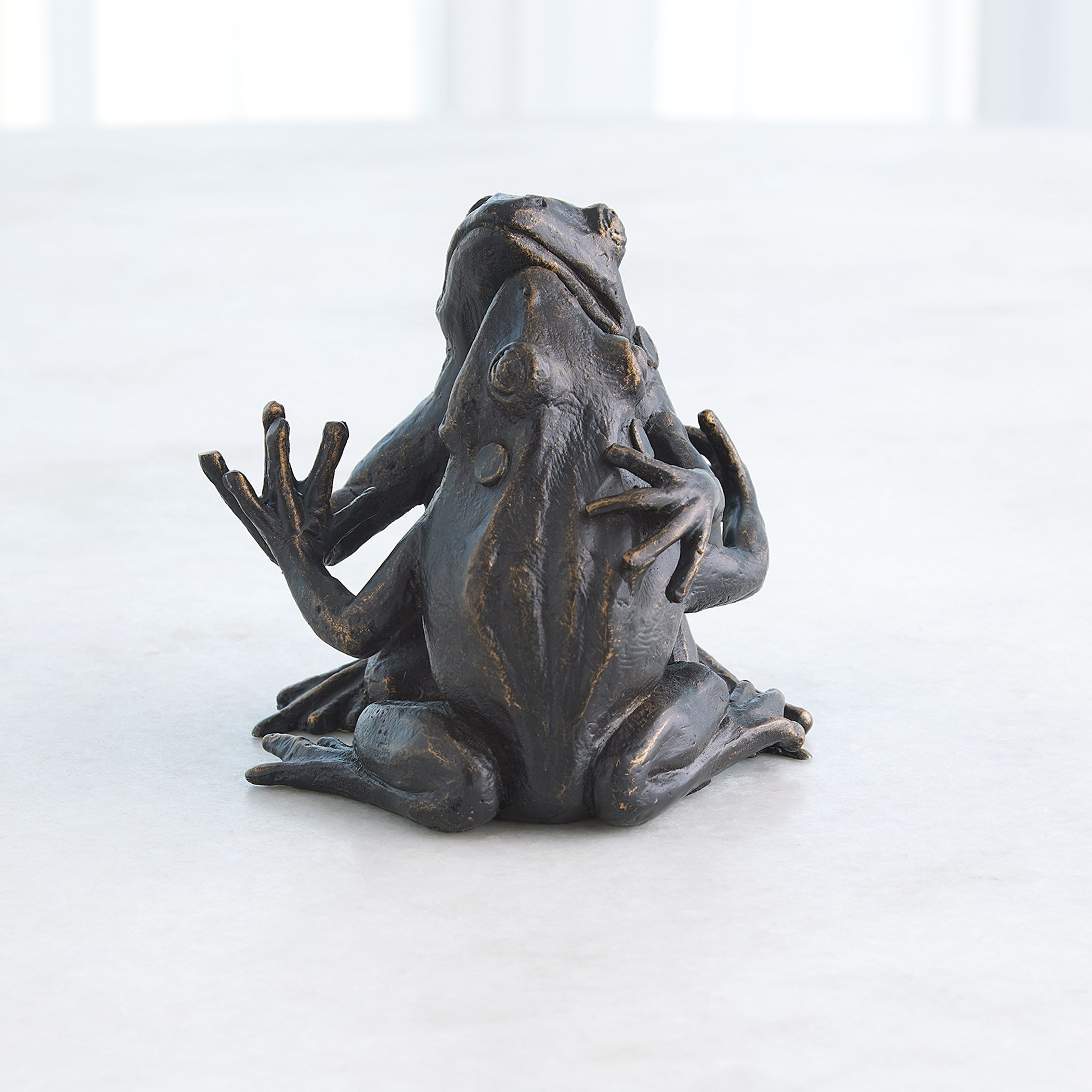 Global Views Hugging Frog Sculpture Bronze