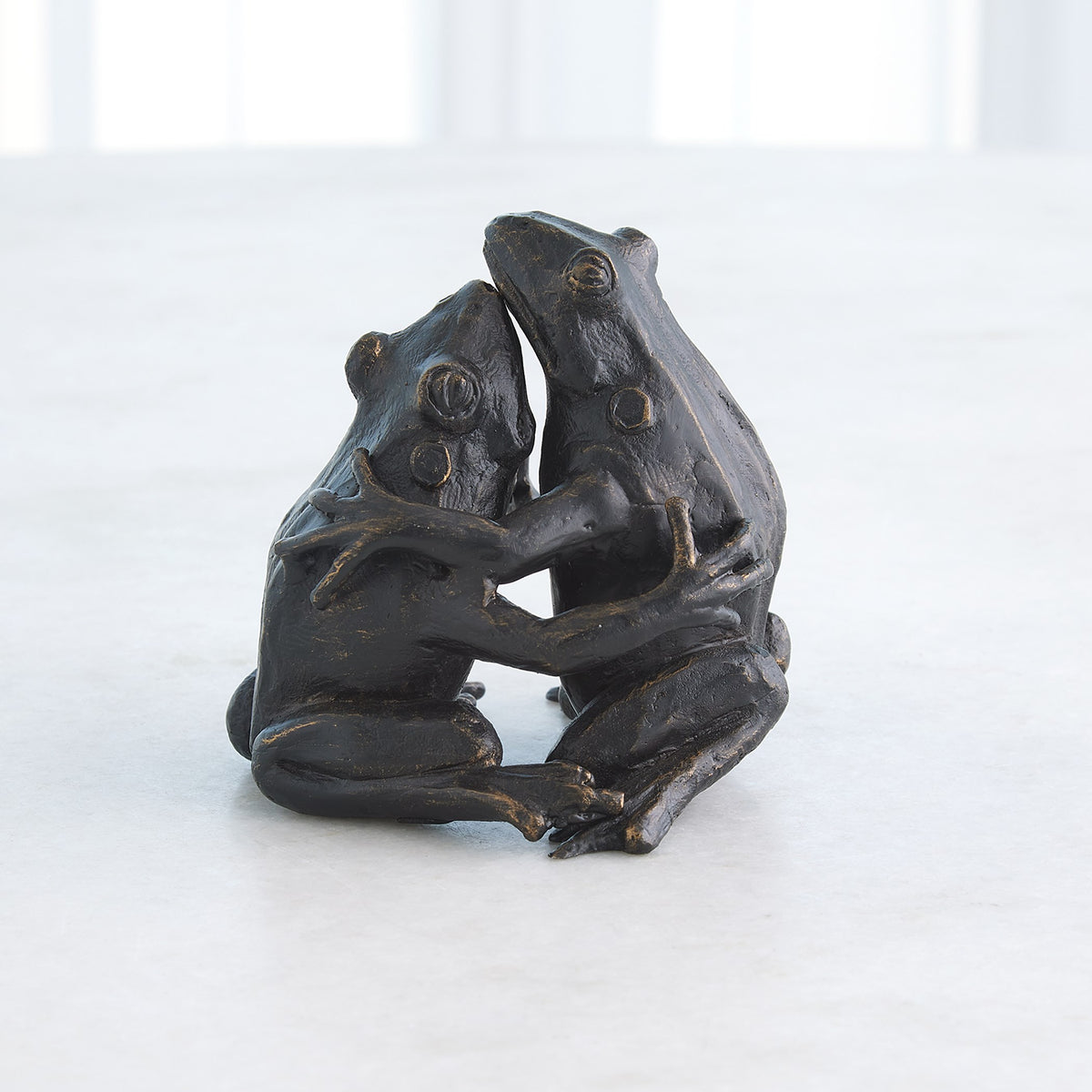 Global Views Hugging Frog Sculpture Bronze