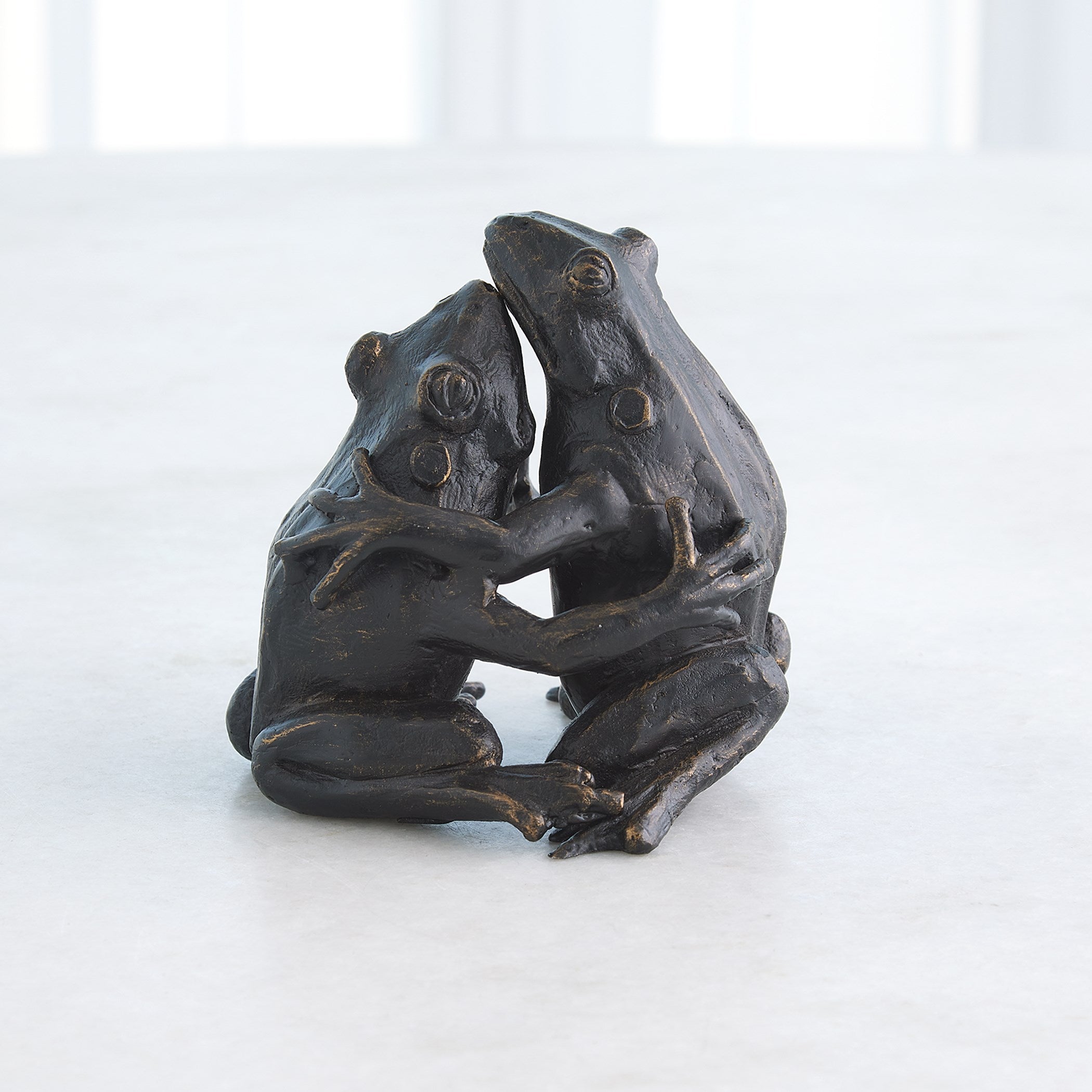 Global Views Hugging Frog Sculpture Bronze