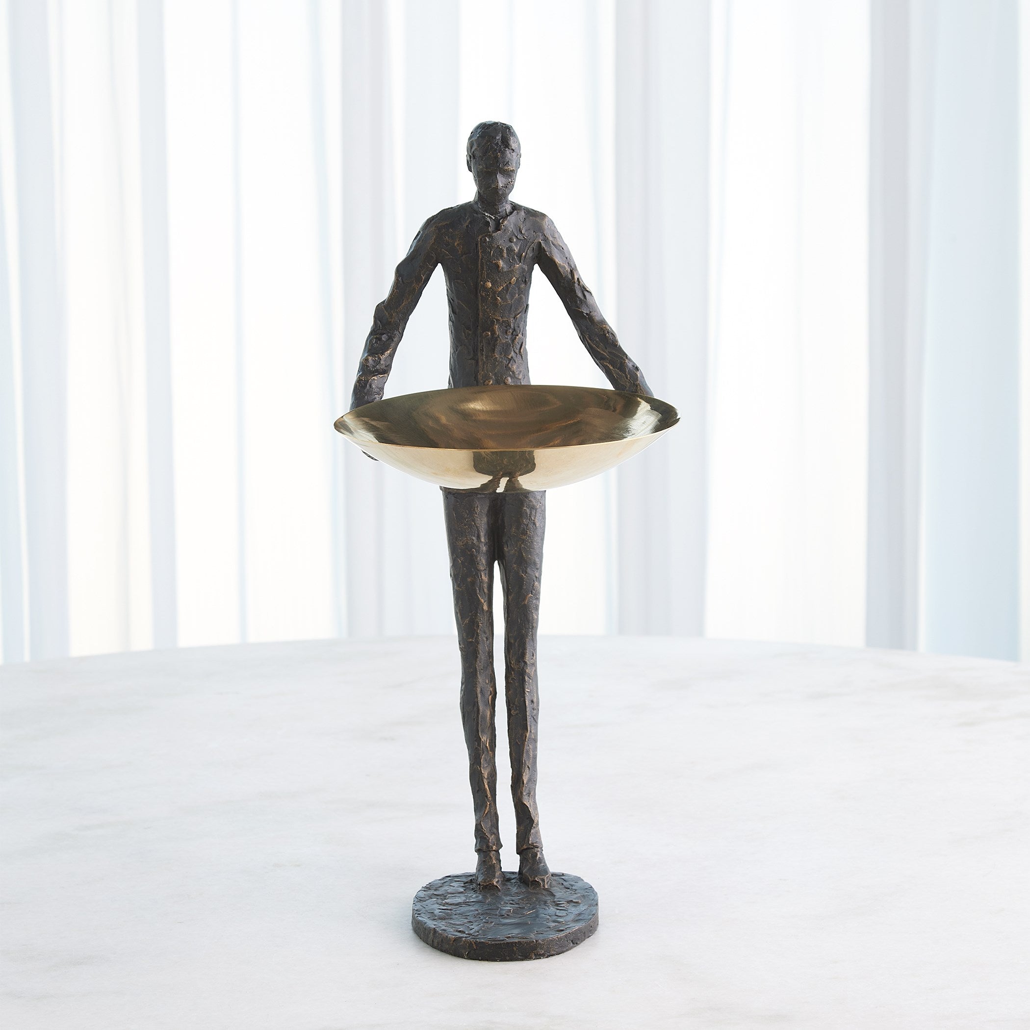 Global Views Wooster Sculpture Bronze w/Brass Plate