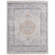 Feizy Caldwell 8980F Transitional Medallion Rug in Ivory/Blue/Orange