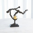 Global Views Tripped Up Sculpture Bronze w/Brass Sphere