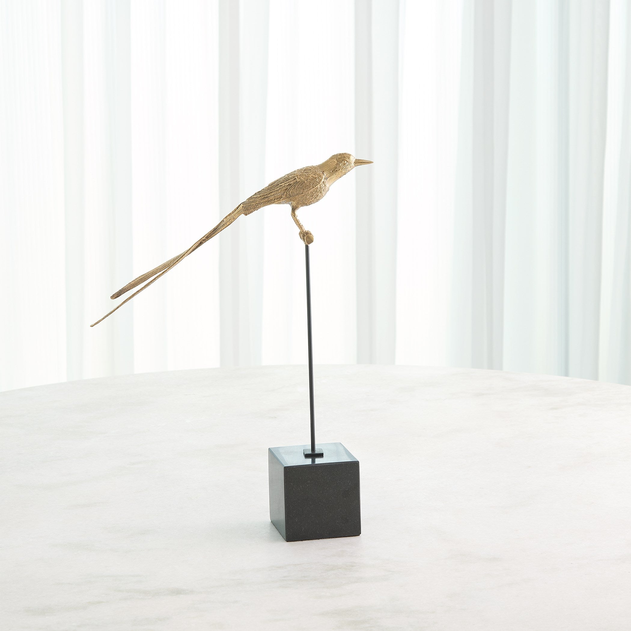 Global Views Perched Swallow Brass