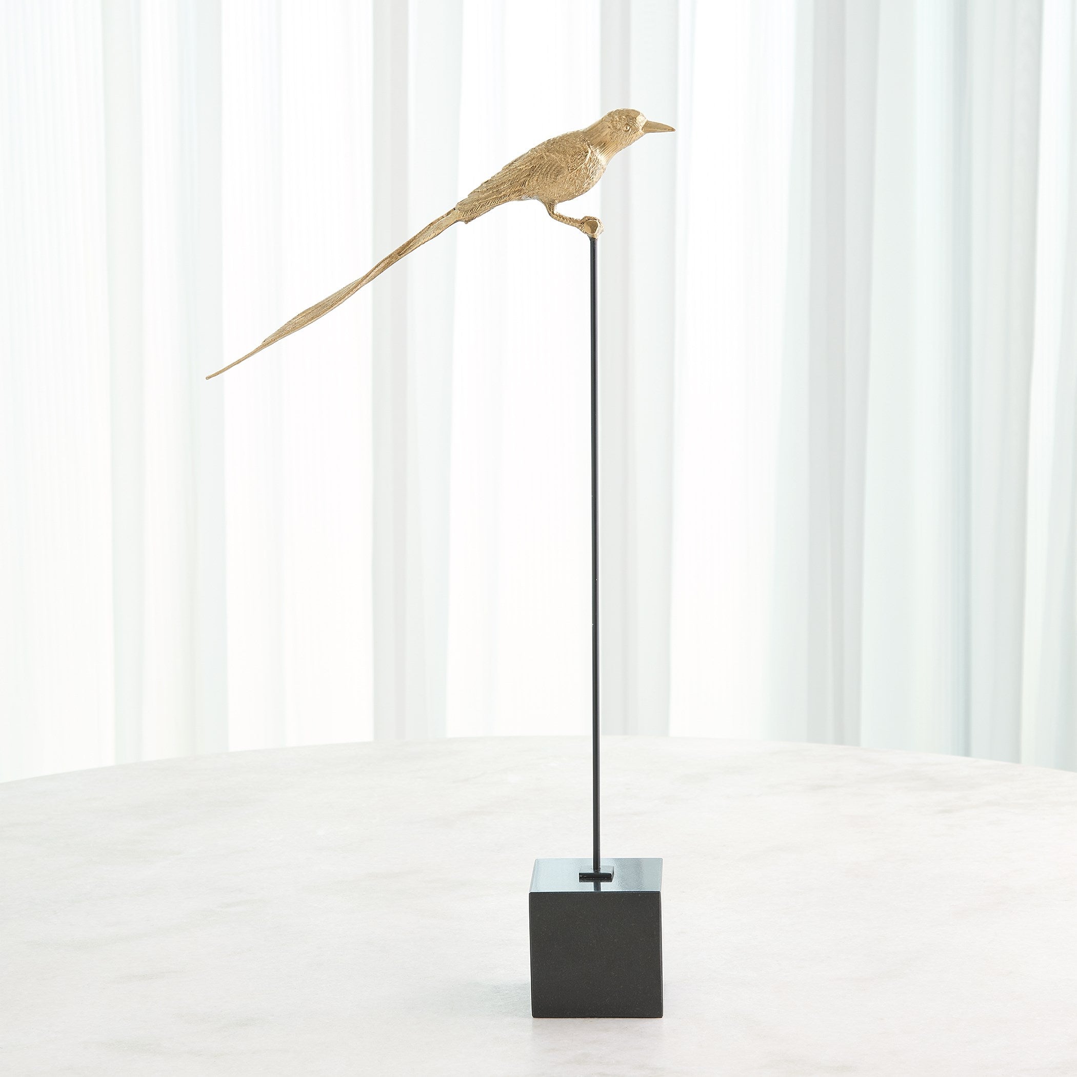 Global Views Perched Swallow Brass