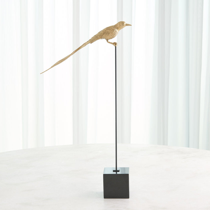Global Views Perched Swallow Brass