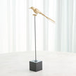 Global Views Perched Swallow Brass