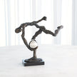 Global Views Tripped Up Sculpture Bronze w/Nickel Sphere