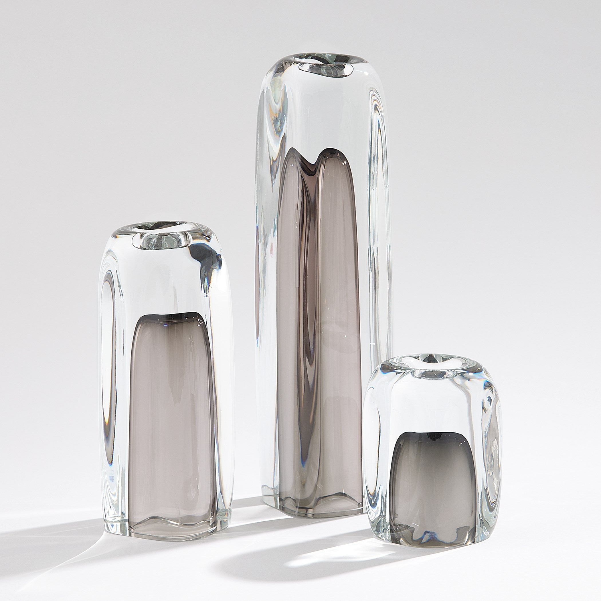Global Views Tower Tea Light Holder/Vase Grey