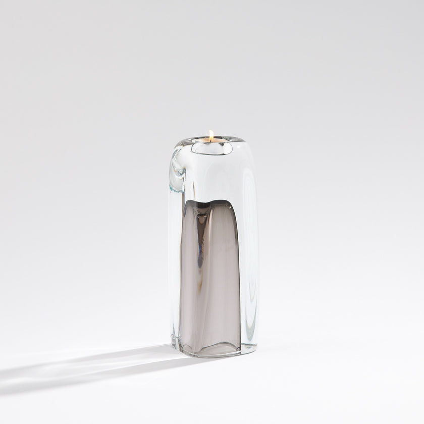 Global Views Tower Tea Light Holder/Vase Grey