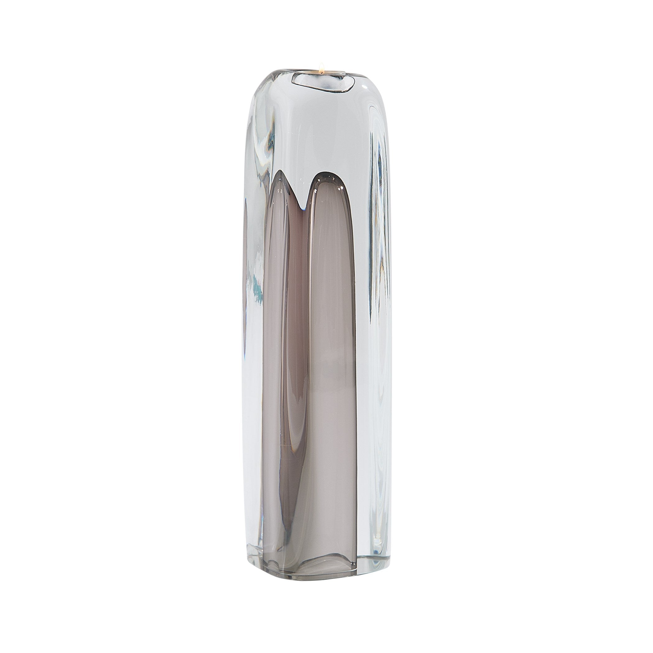 Global Views Tower Tea Light Holder/Vase Grey