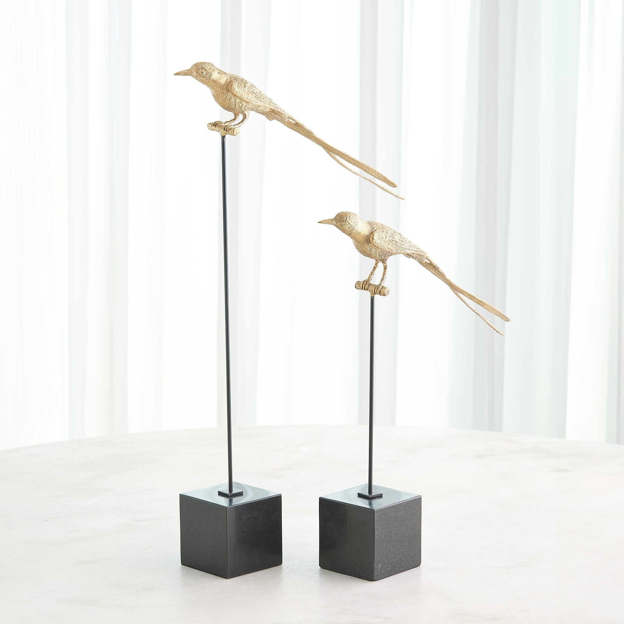 Global Views Perched Swallow Brass