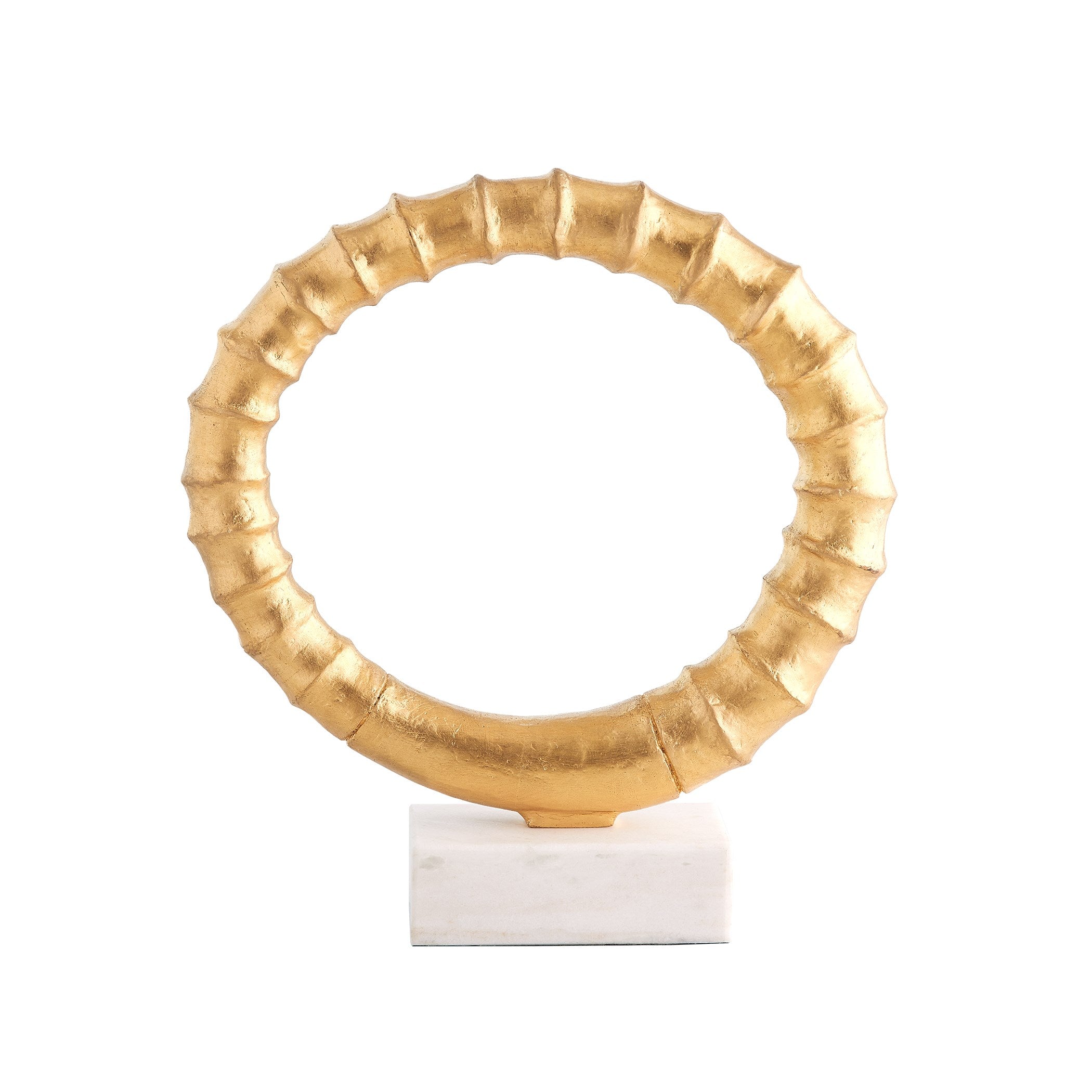 Global Views Infinity Horn Sculpture Gold Leaf