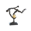 Global Views Tripped Up Sculpture Bronze w/Brass Sphere