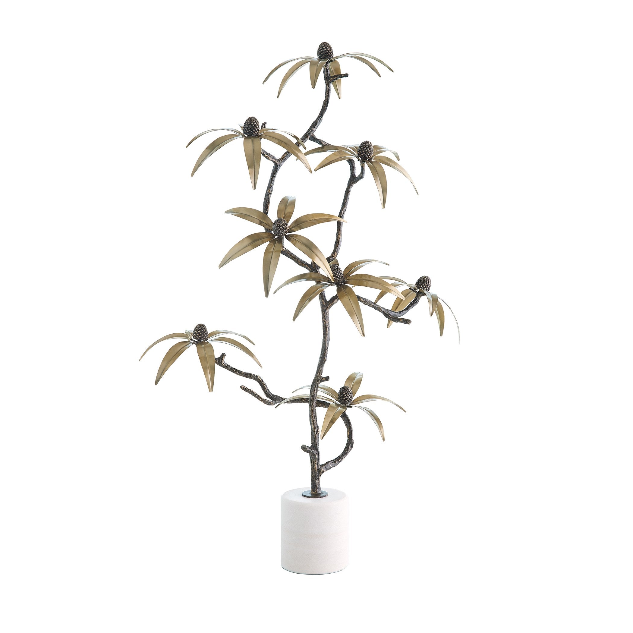 Global Views Black Eyed Susan Sculpture Bronze/Brass