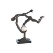 Global Views Tripped Up Sculpture Bronze w/Nickel Sphere