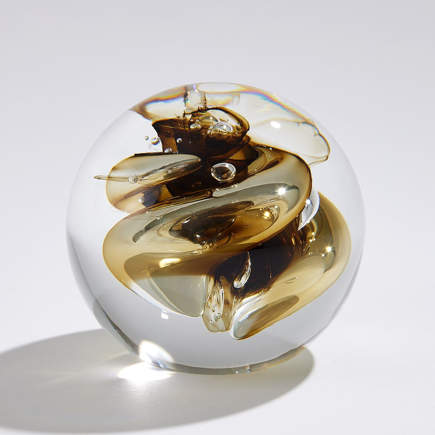 Global Views Swirl Paperweight Moss Green