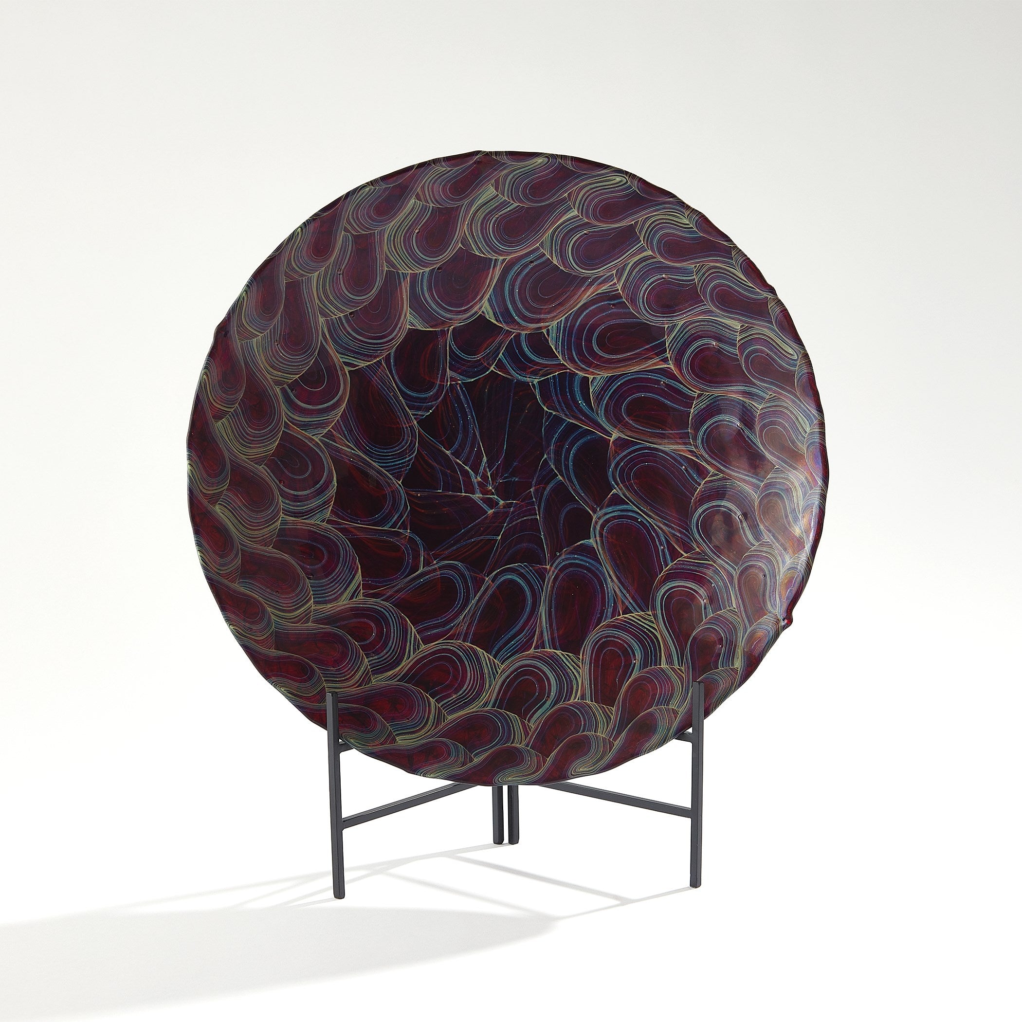 Global Views Kaleidoscope Centerpiece Plum