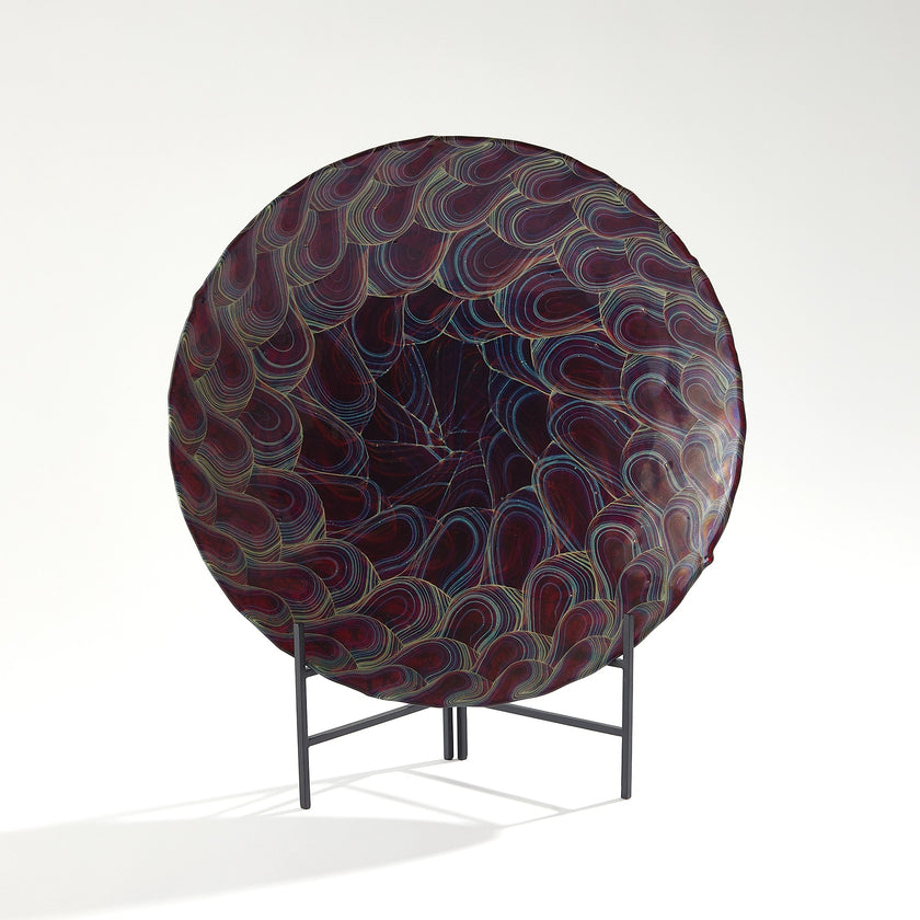 Global Views Kaleidoscope Centerpiece Plum