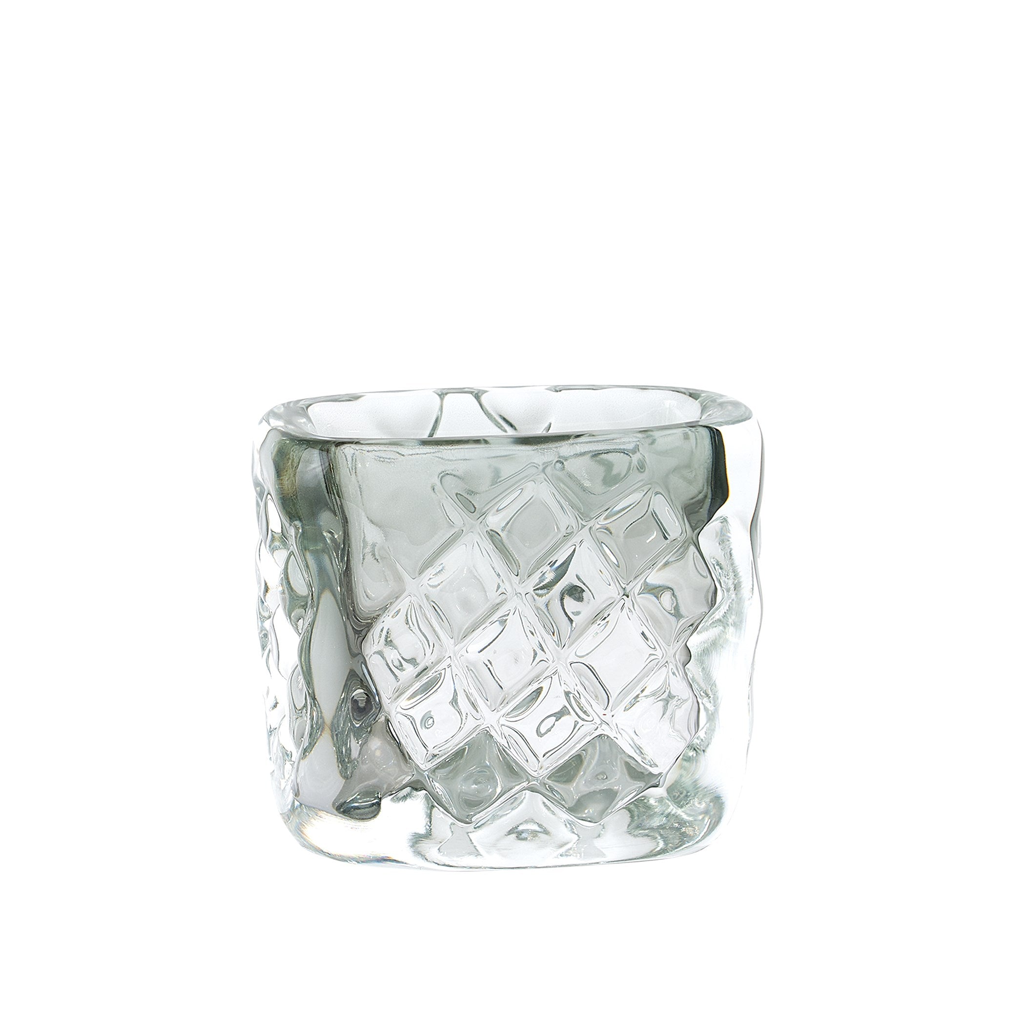 Global Views Quilted Vase-Grey-Wide