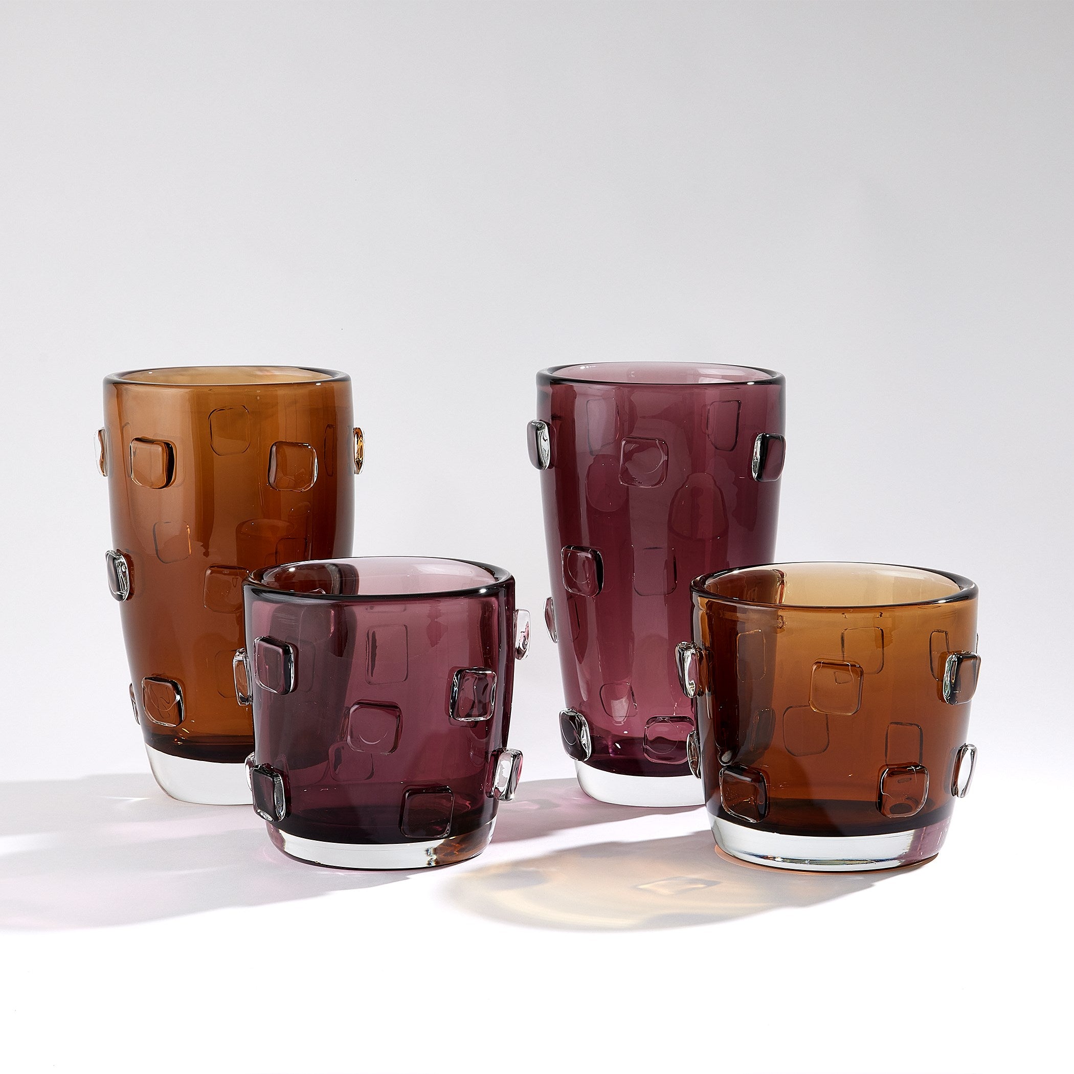 Global Views Ingot Vase-Plum-Lg