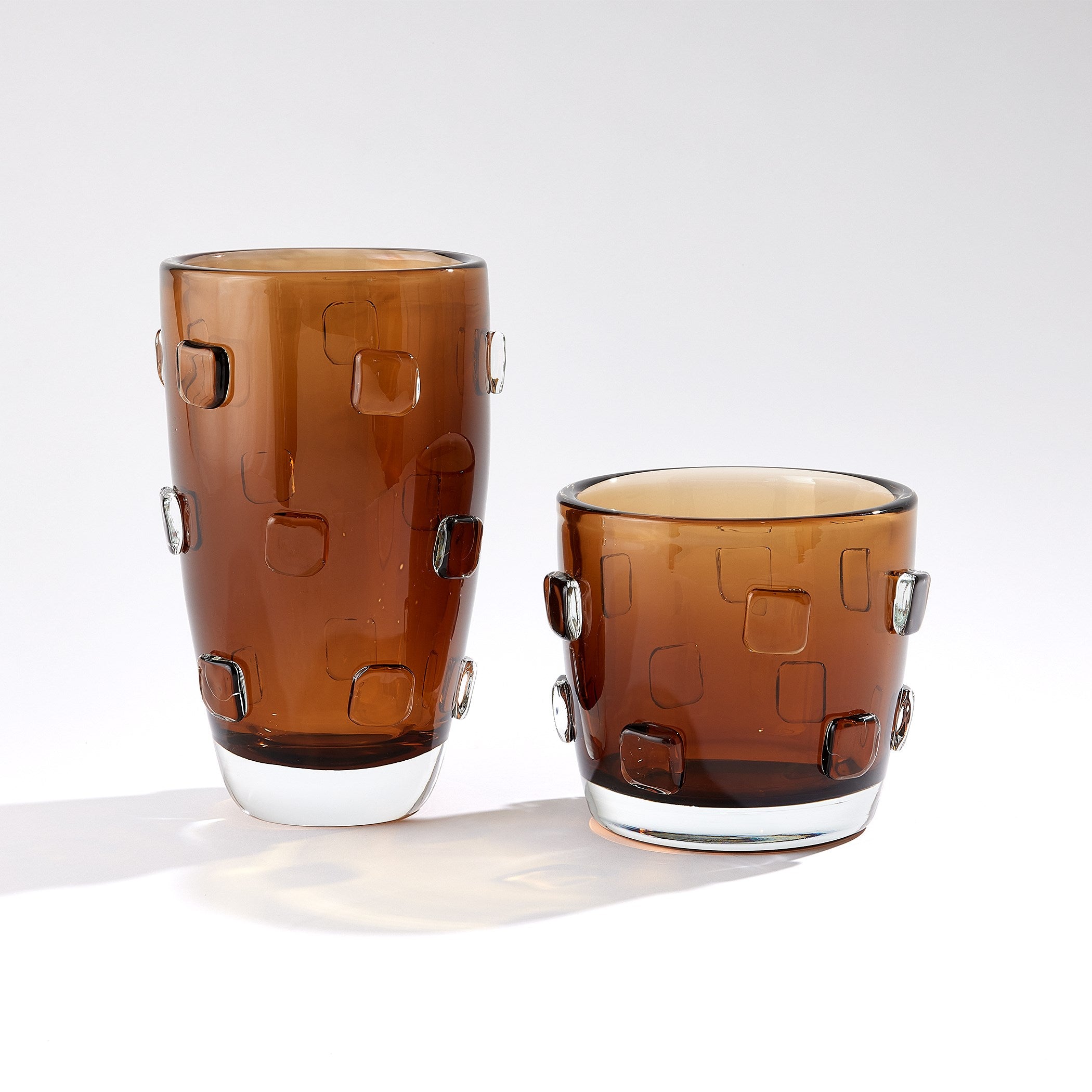 Global Views Ingot Vase-Amber-Lg