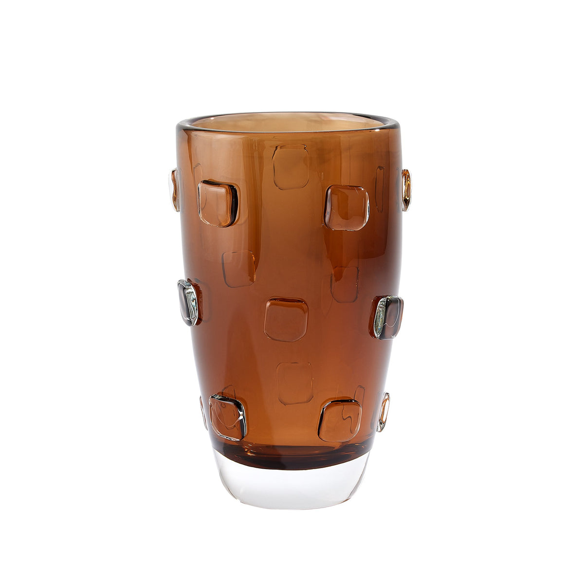 Global Views Ingot Vase-Amber-Lg