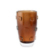 Global Views Ingot Vase-Amber-Lg