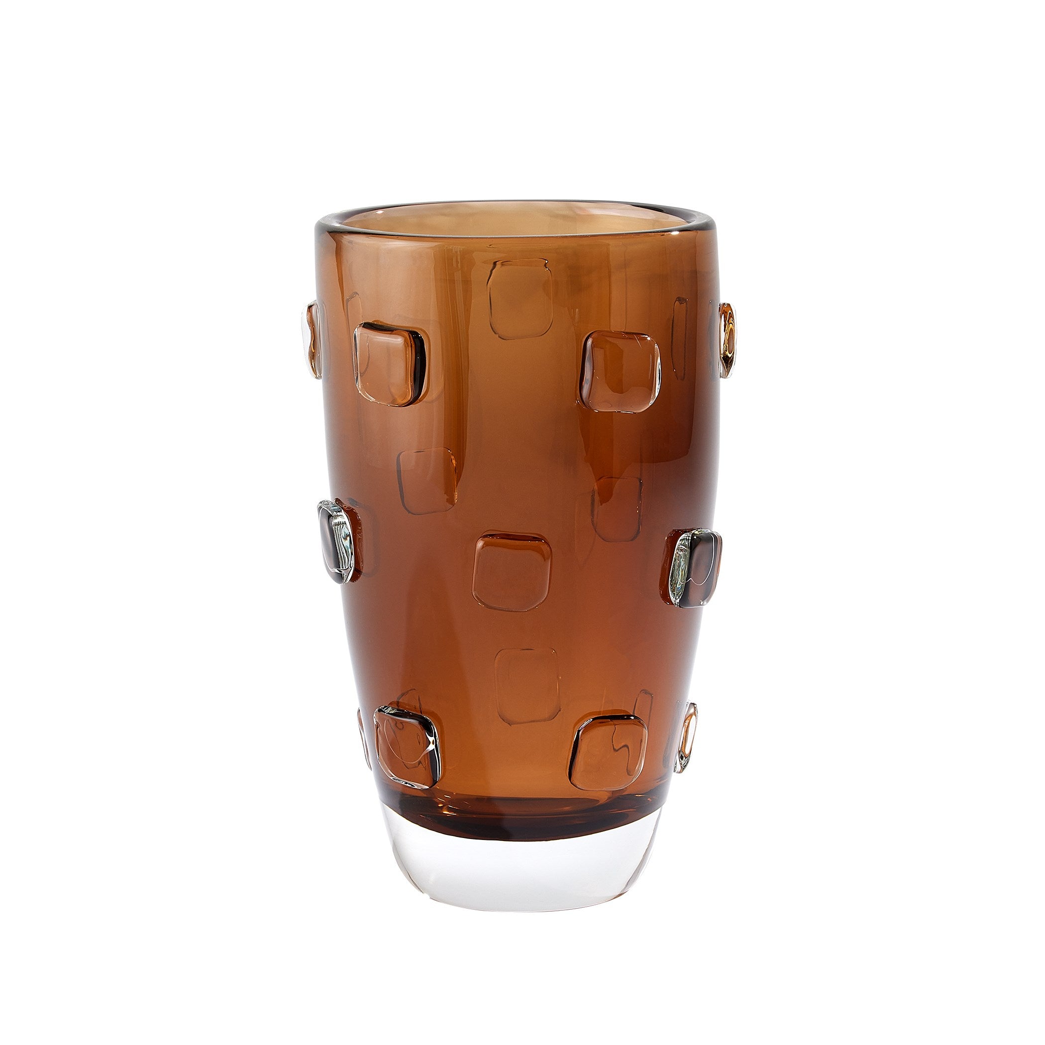 Global Views Ingot Vase-Amber-Lg