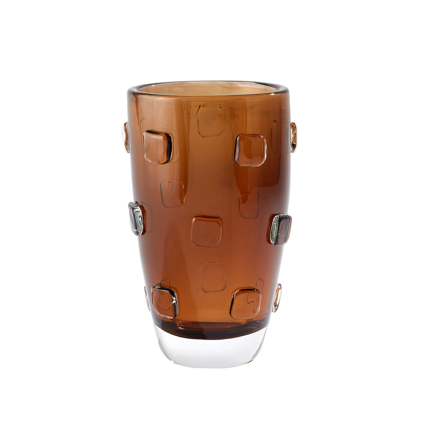 Global Views Ingot Vase-Amber-Lg