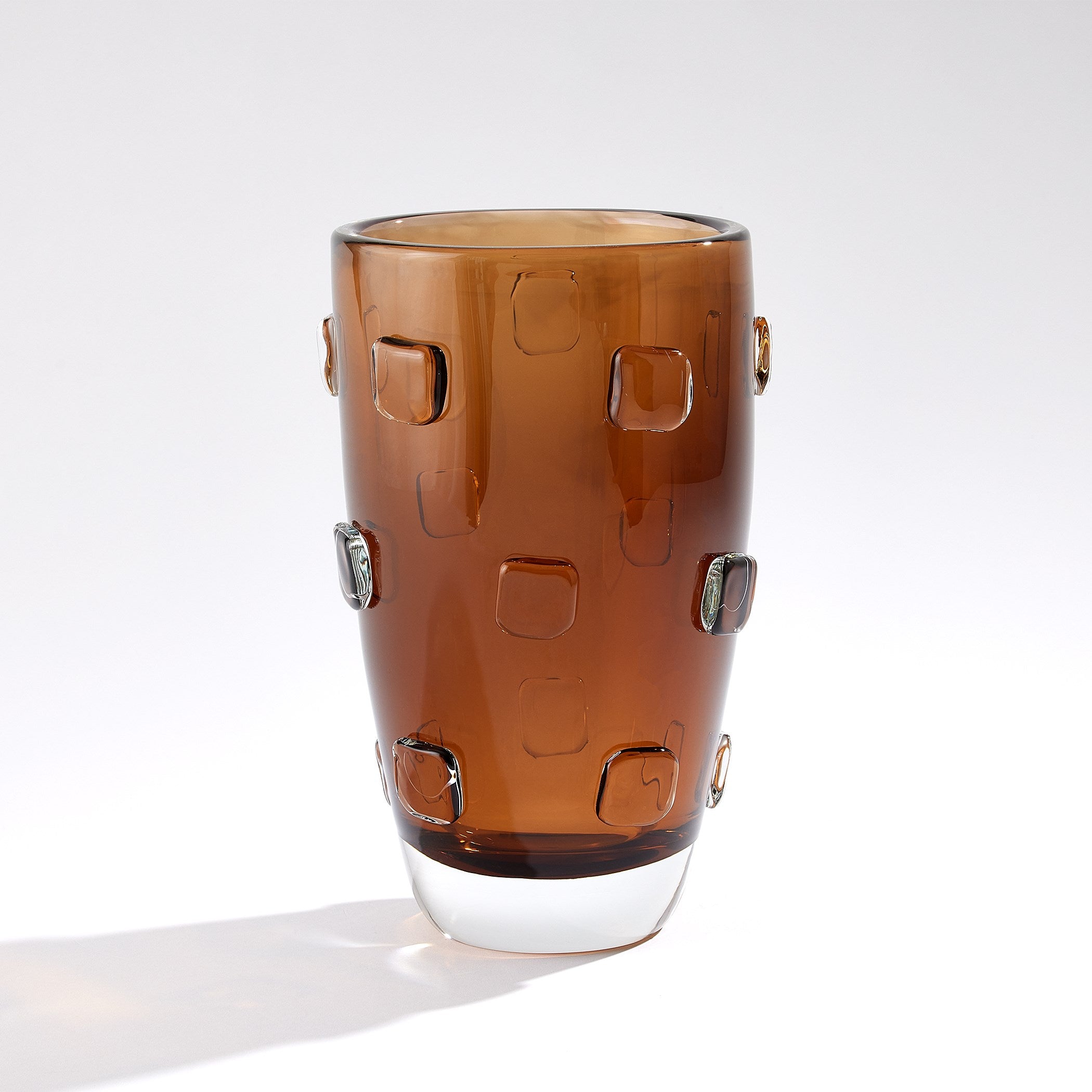 Global Views Ingot Vase-Amber-Lg