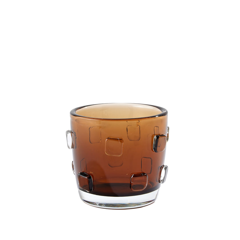 Global Views Ingot Vase-Amber-Sm