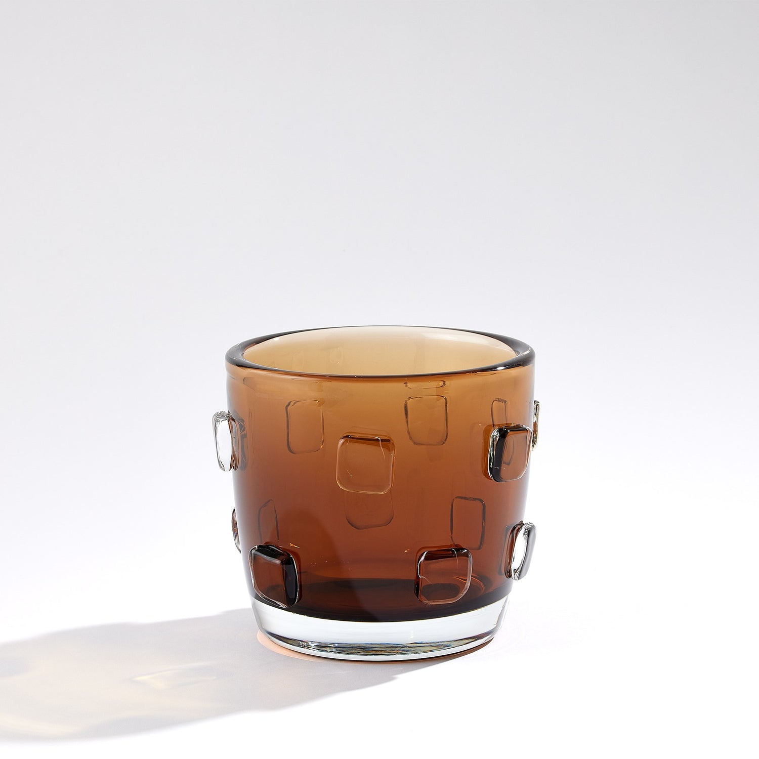 Global Views Ingot Vase-Amber-Sm