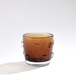 Global Views Ingot Vase-Amber-Sm