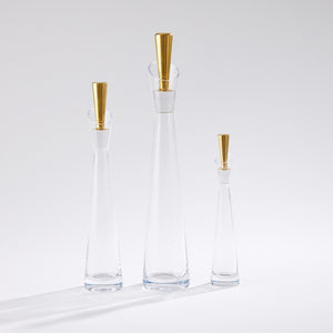 Global Views Slant Decanter Gold