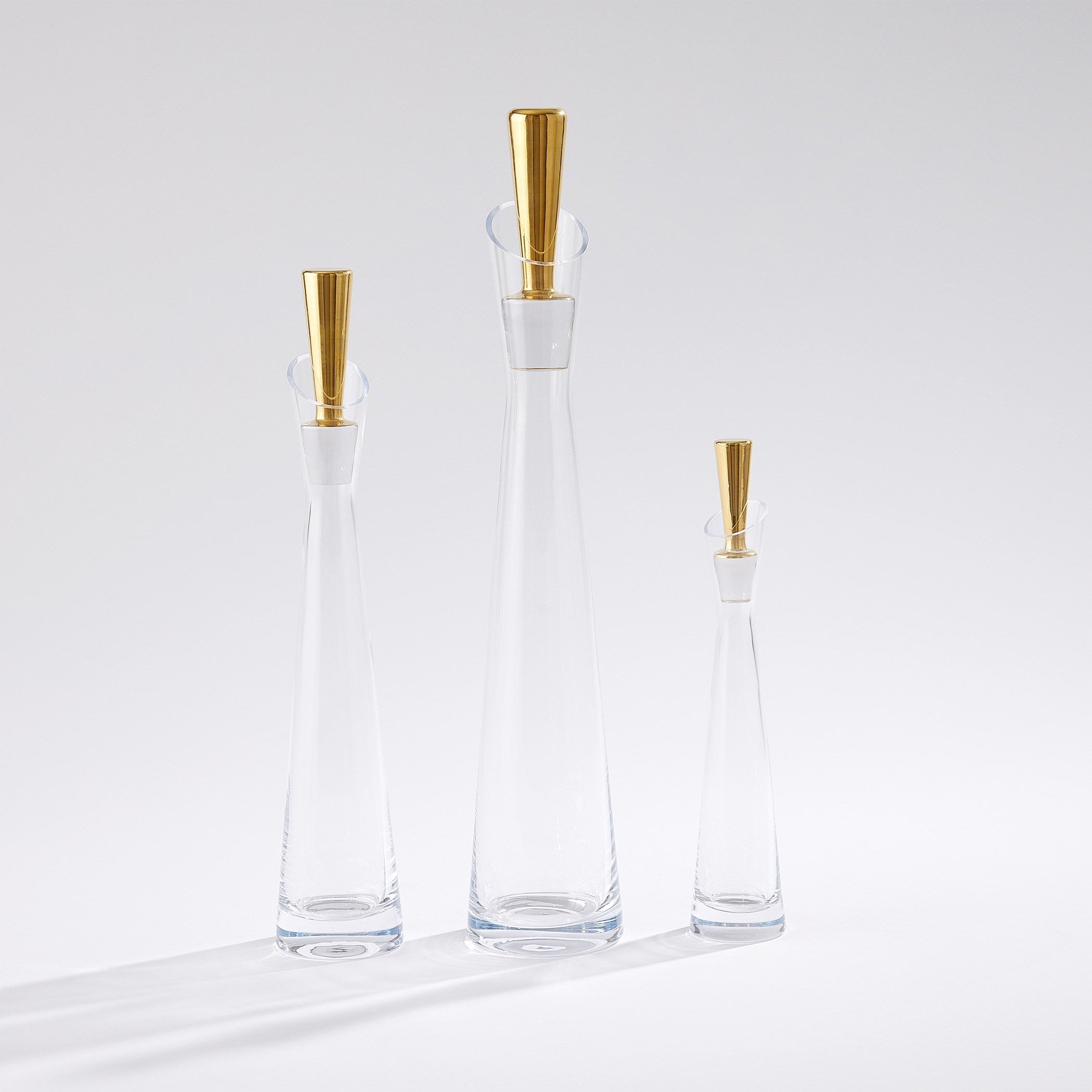 Global Views Slant Decanter Gold