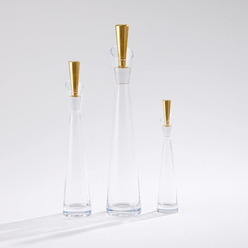 Global Views Slant Decanter Gold