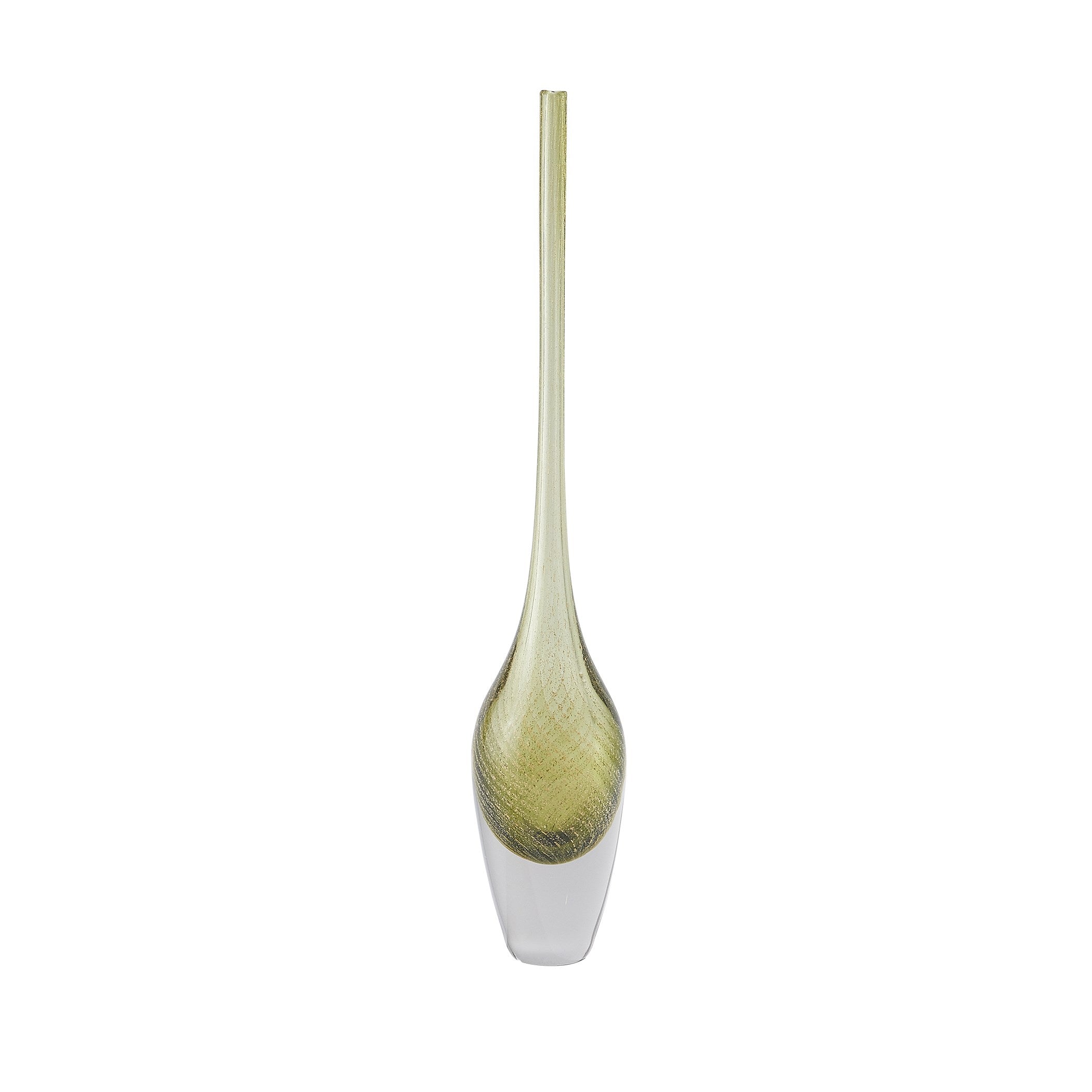 Global Views Flecked Spire Bottle Olive