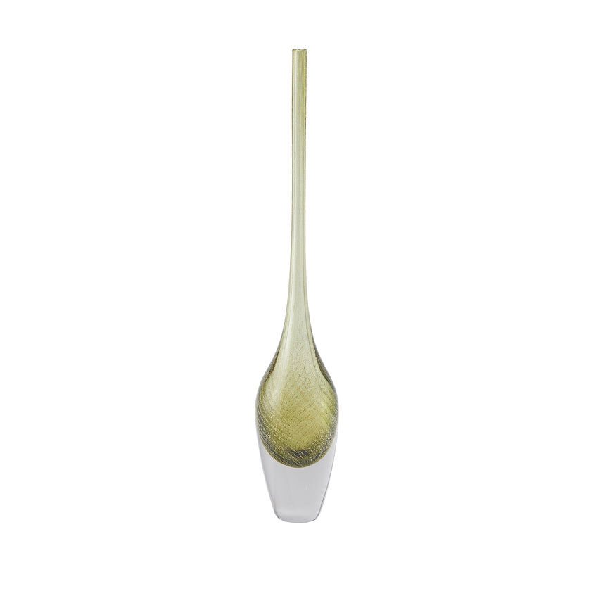 Global Views Flecked Spire Bottle Olive