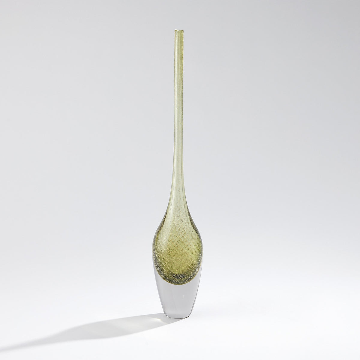 Global Views Flecked Spire Bottle Olive