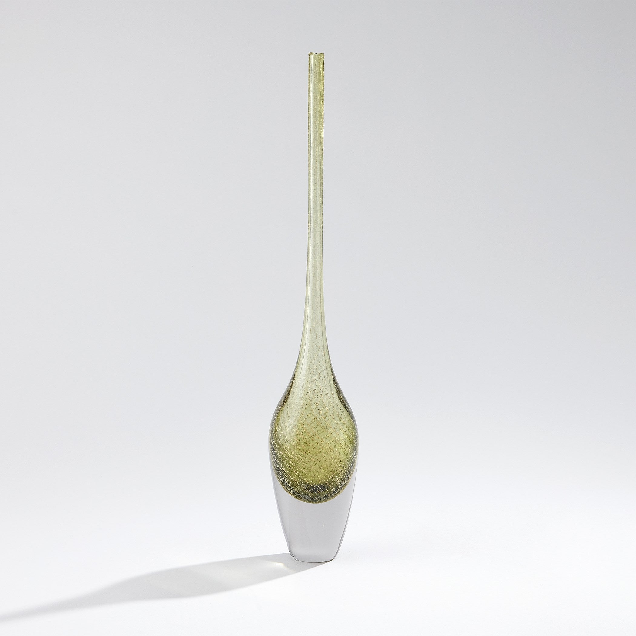 Global Views Flecked Spire Bottle Olive