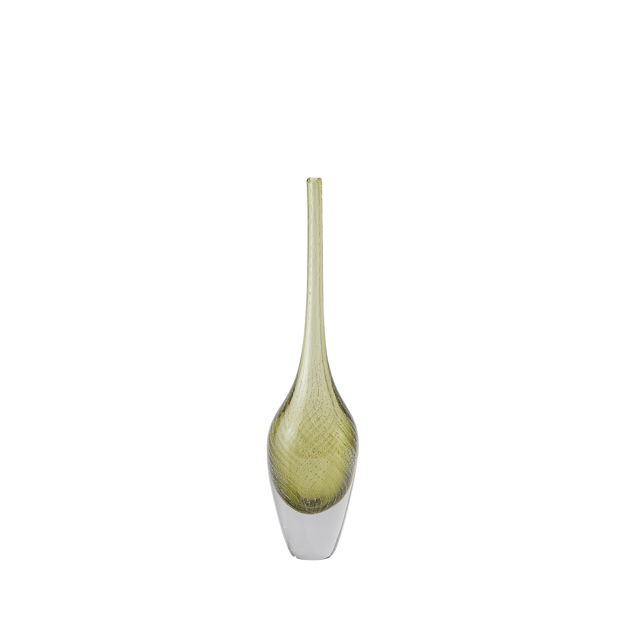 Global Views Flecked Spire Bottle Olive