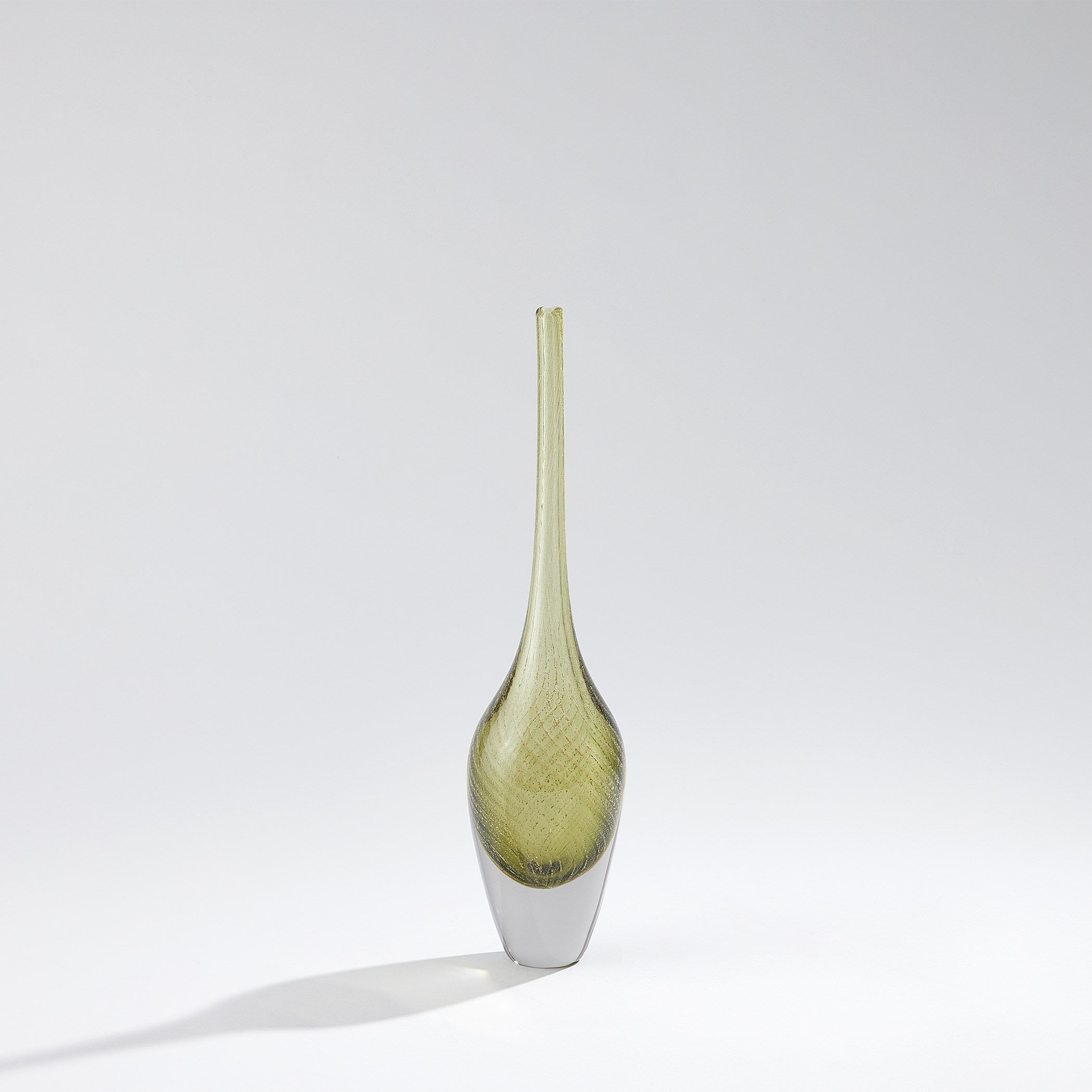 Global Views Flecked Spire Bottle Olive