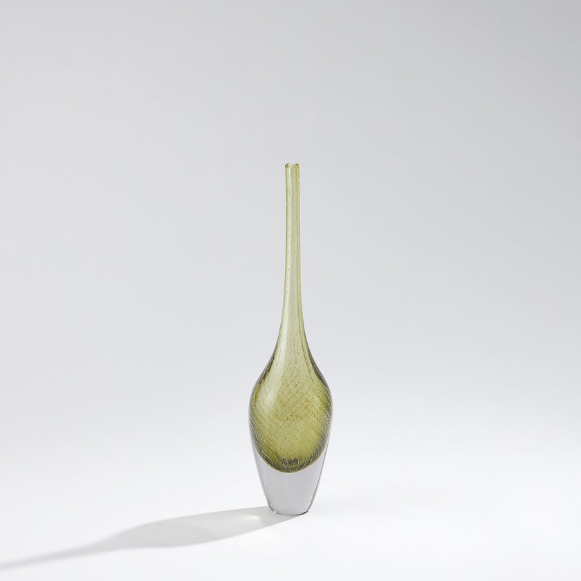 Global Views Flecked Spire Bottle Olive