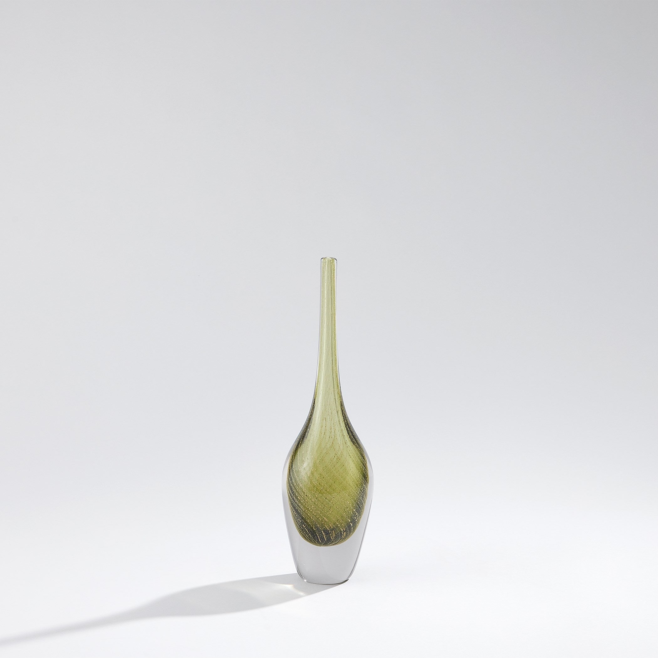 Global Views Flecked Spire Bottle Olive