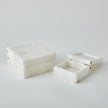 Global Views Hinged Alabaster Box White