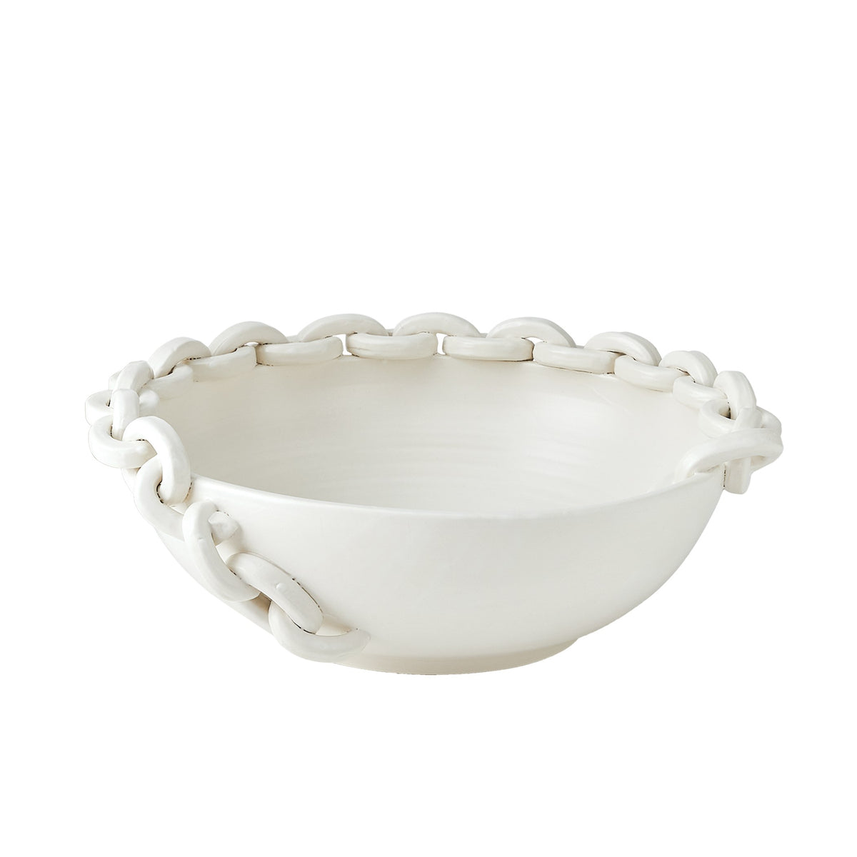 Global Views Catena Matte White Vase and Bowl