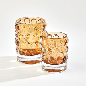 Global Views Thousand Eye Vase-Amber-Lg