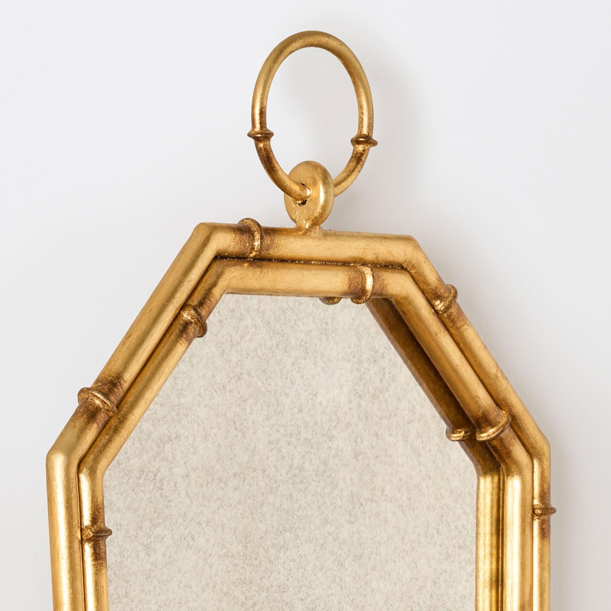 Global Views Octagonal Bamboo Mirror