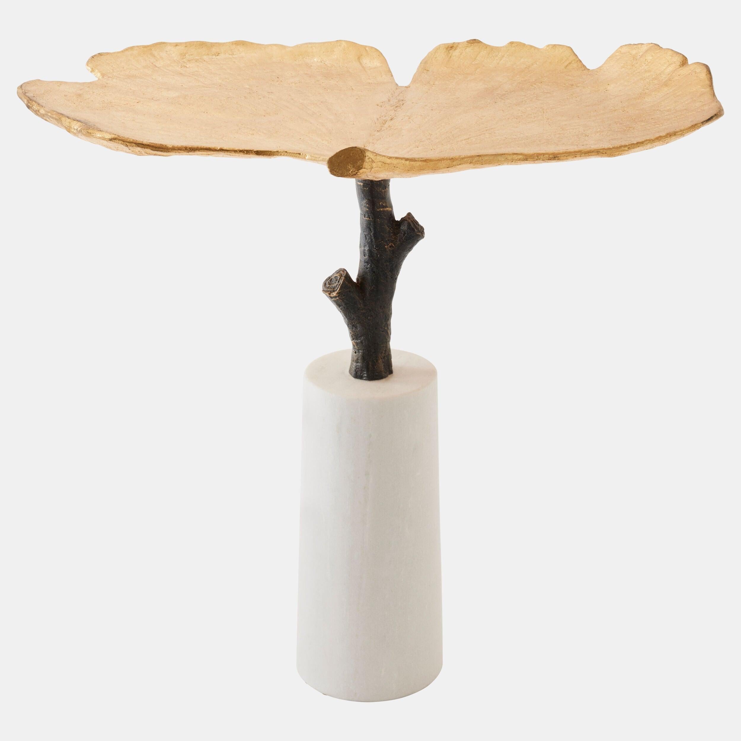 Global Views Ginkgo Leaf Side Table