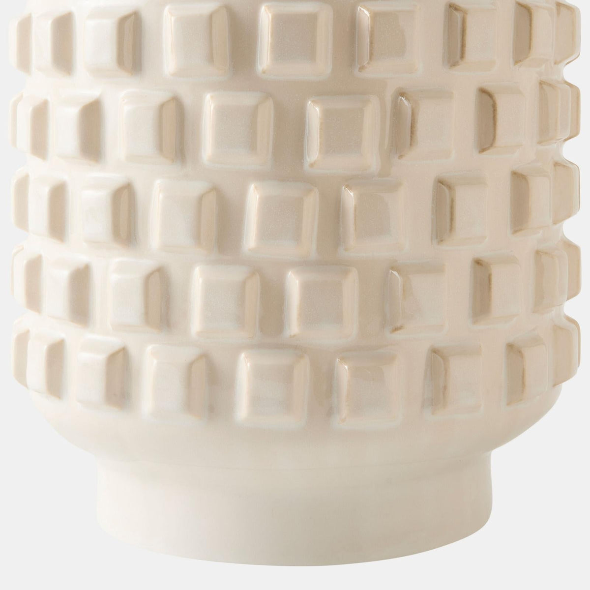 Global Views Otto Carved Beige Ceramic Lamp